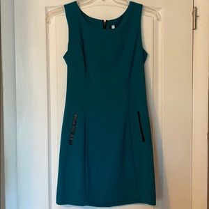 Kensie Teal Zippered Office Dress